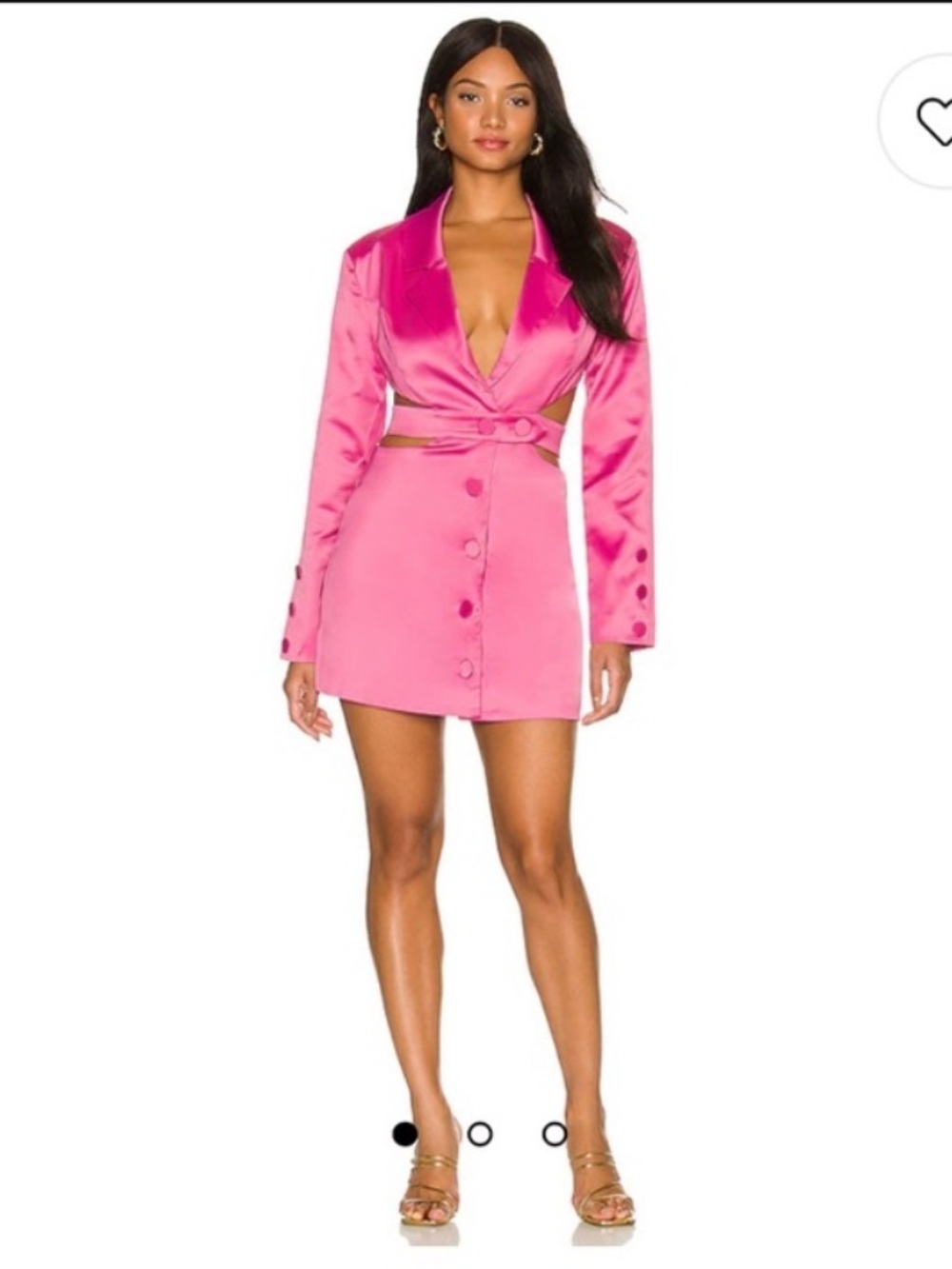 For love & lemons revolve Marie cutout blazer mini dress Malibu pink S